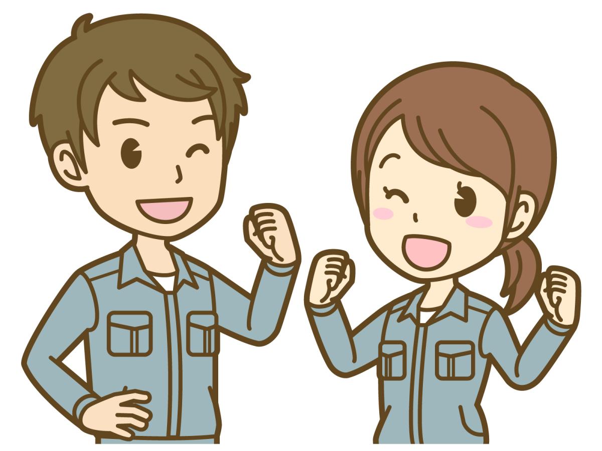 イメージ画像:作業員の男女のイラスト