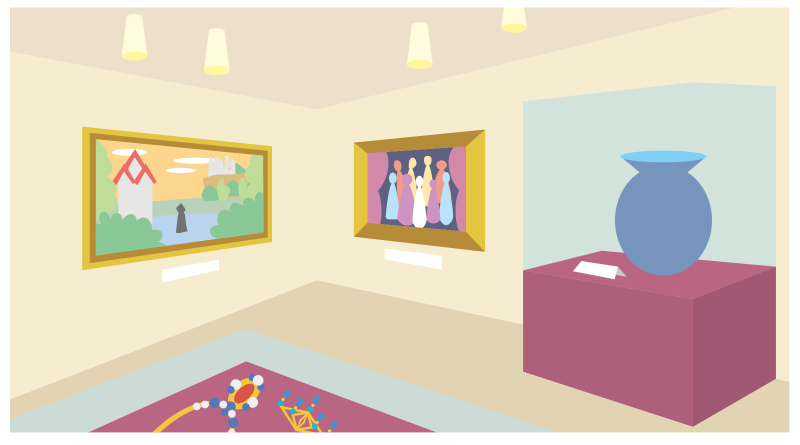 美術館のイラスト